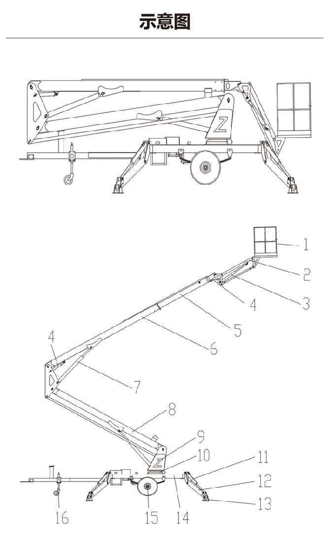 拖車折臂升降機(jī) 拖車折臂升降機(jī)